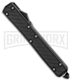 PK-88 10.5" Black OTF Automatic Knife Black Faux Carbon Fiber - Black Plain -Kershaw Shop 10.5in OTF PK 88 Black Dagger Black BHQ 176036 jr spine large