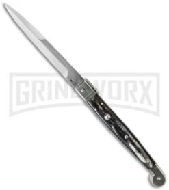 A.G.A. Campolin 12" Brazilian Horn Sicilian Picklock Automatic Knife - Bayonet