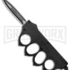 Atomic 1918 Black OTF Automatic Knuckle Knife - Dagger Two-Tone -Kershaw Shop 1918 Black OTF Auto Dagger TT GX 33971 jr large