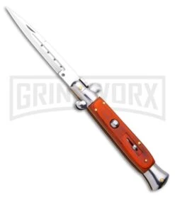 9.5" Anomaly Stiletto Rosewood Automatic Knife - Satin Plain