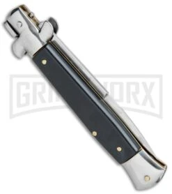 9.5" Anomaly Stiletto Black Automatic Knife - Bayonet Satin Plain -Kershaw Shop 9.5in Anomaly Stiletto Black Bayo Satin S013BK BP 28883 jr side large