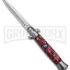 9" Anomaly Stiletto Red Pearlex Automatic Knife - Satin Bayonet -Kershaw Shop 9in Anomally Sitlleto Red Pearlex Automatic Knife Satin Bayonet GX 6065 td large