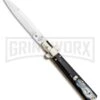 AGA Campolin 10" Brazilian Horn Frosolone Stiletto Automatic Knife - Bayonet -Kershaw Shop AGA Campolin 10in Brazilian Horn Frosolone Stiletto Auto Bayo GX 29289 jr large