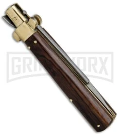 AGA Campolin 10" Cocobolo/Brass Frosolone Stiletto Automatic Knife - Bayonet 9 AGA Campolin 10" Cocobolo/Brass Frosolone Stiletto Automatic Knife - Bayonet -Kershaw Shop AGA Campolin 10in Frosolone Bayo Stiletto Cocobolo Brass Polish BP 28945 jr side large