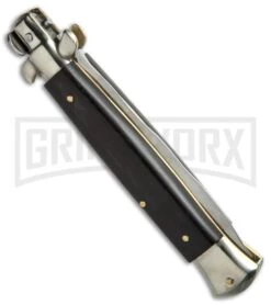 AGA Campolin 10" Ebony Picklock Stiletto Automatic Knife - Satin Kris 7 AGA Campolin 10" Ebony Picklock Stiletto Automatic Knife - Satin Kris -Kershaw Shop AGA Campolin 10in Stiletto Ebony Satin Kriss BP 19130 jr side large