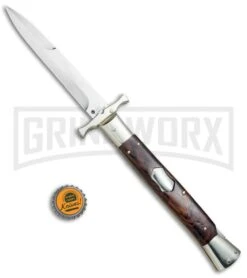 AGA Campolin 13" Stiletto Bat Swinguard Cocobolo Automatic Knife - Bayo 9 AGA Campolin 13" Stiletto Bat Swinguard Cocobolo Automatic Knife - Bayo -Kershaw Shop AGA Campolin 13in Bat Swinguard Auto Cocobolo Satin Bayo BHQ 77552 jr bottlecap large