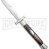 AGA Campolin 13" Stiletto Bat Swinguard Cocobolo Automatic Knife - Bayo -Kershaw Shop AGA Campolin 13in Bat Swinguard Auto Cocobolo Satin Bayo BHQ 77552 jr large
