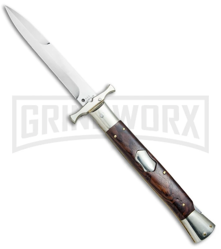 AGA Campolin 13" Stiletto Bat Swinguard Cocobolo Automatic Knife - Bayo 3 AGA Campolin 13" Stiletto Bat Swinguard Cocobolo Automatic Knife - Bayo