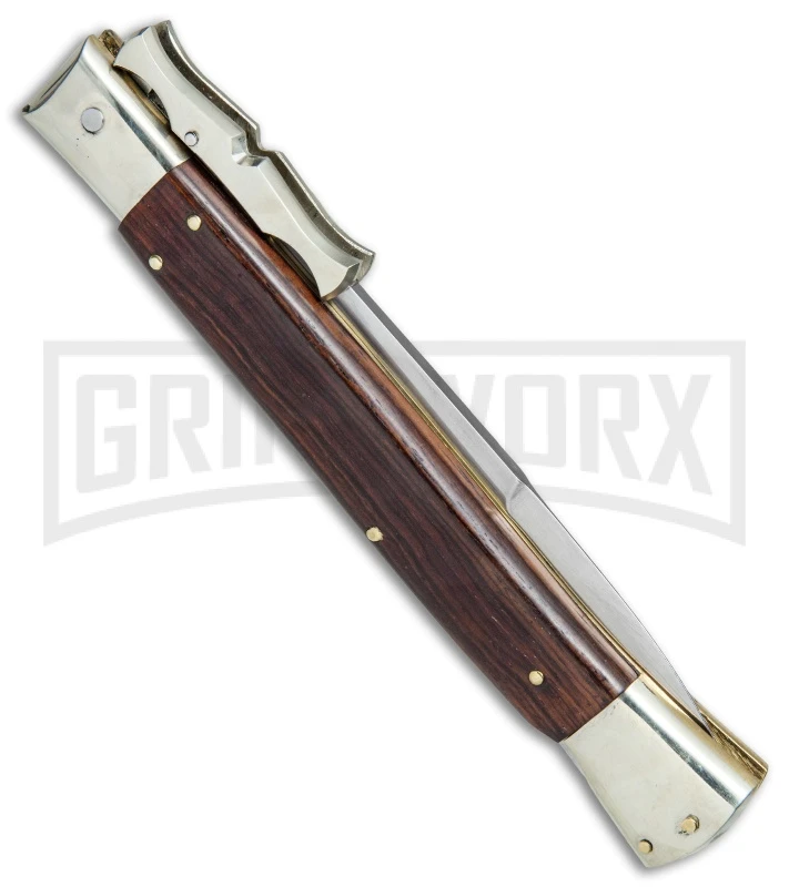 AGA Campolin 13" Stiletto Bat Swinguard Cocobolo Automatic Knife - Bayo 5 AGA Campolin 13" Stiletto Bat Swinguard Cocobolo Automatic Knife - Bayo - Image 3