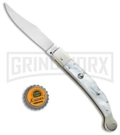 AGA Campolin Sahara Pearlex Italian Stiletto Automatic Knife - Mirror Plain -Kershaw Shop AGA Campolin 9in Sahara Italian Stiletto LB Pearlex Mirror BHQ 74049 jr bottlecap large