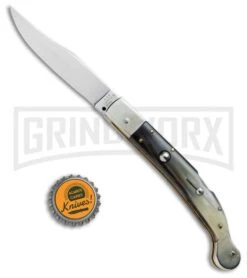 AGA Campolin Sahara Dark Horn Italian Stiletto Automatic Knife - Mirror Plain 9 AGA Campolin Sahara Dark Horn Italian Stiletto Automatic Knife - Mirror Plain -Kershaw Shop AGA Campolin 9in Shara Italian Stiletto LB Dark Horn Mirror BHQ 74050 jr bottlecap large