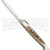 A.G.A. Campolin 9" Sicilian Stag Picklock Auto Sillito Knife - Bayonet -Kershaw Shop AGA Campolin 9in Sicilian Picklock Auto Stag Horn Satin Bayo BHQ 81940 jr large