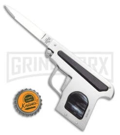 AGA Campolin Dark Horn Automatic Gun Knife - Satin Plain -Kershaw Shop AGA Campolin Automatic Gun Knife Dark Horn GX 33673 ns bottlecap large