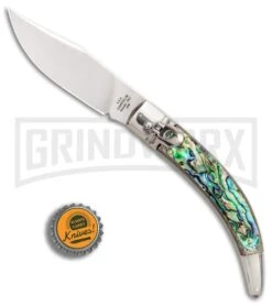 AGA Campolin Diana Abalone Lever Lock Automatic Knife - Polished Plain -Kershaw Shop AGA Campolin Diana Lever Lock Abalone Satin BHQ 87410 er bottlecap large