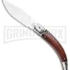 AGA Campolin Diana Santos Wood Lever Lock Automatic Knife - Satin Plain -Kershaw Shop AGA Campolin Diana Lever Lock Automatic Knife Santos Wood 3.75 Satin BHQ 120336 LS large