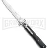 AGA Campolin Dominius Ebony Leverlock Automatic Knife - Bayonet Satin Plain -Kershaw Shop AGA Campolin Dominius Ebony LL Auto Bayo Satin GO DOM23 EB BHQ 99910 jr large
