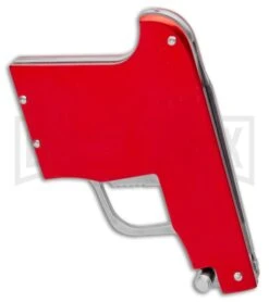 AGA Campolin Red Automatic Gun Knife - Satin Plain -Kershaw Shop AGA Campolin Gun Knife Auto Red Satin CEM PIS RED GX 33940 jr side large