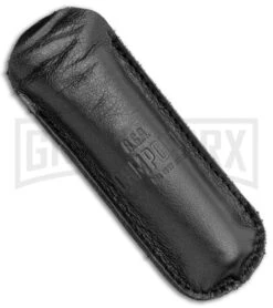 AGA Campolin Baron Dark Horn Automatic Knife - Satin Plain -Kershaw Shop AGA Campolin LL Auto Dark Horn Satin BHQ 117069 jr sheath large