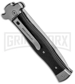 AGA Campolin Zero Carbon Fiber Leverlock Automatic Knife - Bayo Satin Plain -Kershaw Shop AGA Campolin Zero CF LL Bayo BP 30461 jr side large