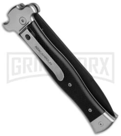 AGA Campolin Zero Black G-10 Leverlock Automatic Knife - Bayonet Black Plain -Kershaw Shop AGA Campolin Zero Italian LL Black G 10 Black AGA01N NB BHQ 72045 jr side large