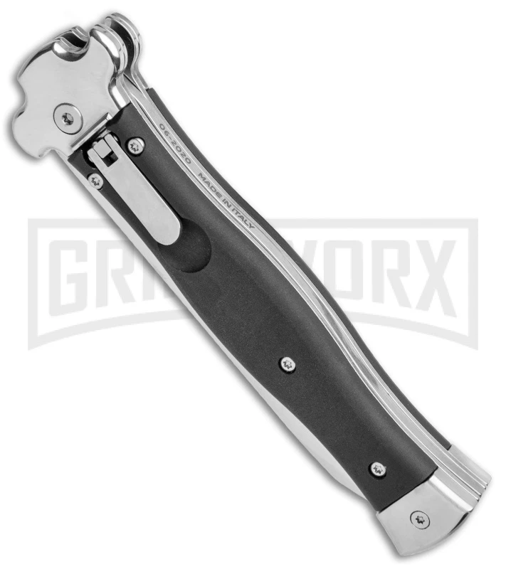 AGA Campolin Zero Smooth Black G-10 Leverlock Auto Knife - Reverse Tanto Plain 4 AGA Campolin Zero Smooth Black G-10 Leverlock Auto Knife - Reverse Tanto Plain - Image 2