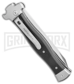 AGA Campolin Zero Textured Black G10 Leverlock Auto Knife - Reverse Tanto Plain -Kershaw Shop AGA Campolin Zero Reverse Tanto Leverlock Automatic Black G 10 3.75 Satin AGA01N ST BHQ 116874 LS Side large