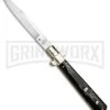 AGA Campolin 11" Frosolone Brazilian Horn Stiletto Automatic Knife - Bayonet -Kershaw Shop AGA Frosolone Brazilian Nickel 11in Bayo BP 29291 jr large