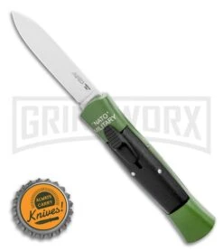AKC Concord NATO Military Green/Black OTF Automatic Knife - Satin Flat -Kershaw Shop AKC 007 Concord NATO Military OTF Automatic Knife Green Black 2.75 Satin Flat BHQ 33952 LS Bottlecap large