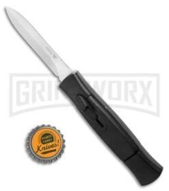 AKC 007 Concord Black OTF Automatic Knife - Dagger Satin -Kershaw Shop AKC 007 Concord OTF Automatic Dagger Knife Black 3 Satin BHQ 125257 LS Bottlecap jr large
