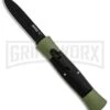 AKC Concord Green/Black OTF Automatic Knife - Flat Black -Kershaw Shop AKC 007 Concord OTF Green Black Flat GX 30500 jr large