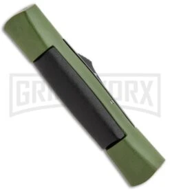 AKC 007 Concord Green/Black OTF Automatic Knife - Dagger Satin -Kershaw Shop AKC 007 Concord OTF Green Satin Dagger GX 30502 jr side large