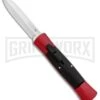 AKC 007 Concord Red/Black OTF Automatic Knife - Dagger Satin -Kershaw Shop AKC 007 Concord OTF Red Satin Dagger GX 30498 jr large