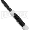 AKC 007 Concord White/Black OTF Automatic Knife - Flat Black -Kershaw Shop AKC 007 Concord OTF White Black Flat GX 30496 jr large