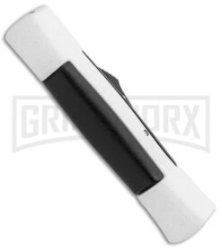 AKC 007 Concord White/Black OTF Automatic Knife - Flat Black -Kershaw Shop AKC 007 Concord OTF White Black Flat GX 30496 jr side large
