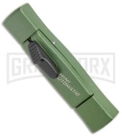 AKC Minion Concord Green OTF Automatic Knife - Spear Point Plain -Kershaw Shop AKC 007 Mini Concord OTF Auto NATO Green Black BHQ 135713 jr spine large