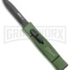 AKC Minion Nato Green OTF Automatic Knife - Dagger Black Plain -Kershaw Shop AKC 007 Mini Concord OTF Auto NATO Green Dagger Black BHQ 135714 jr large