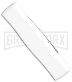 AKC Minion Concord White/Black OTF Automatic Knife - Spear Point Satin Plain -Kershaw Shop AKC 007 Mini Concord OTF Auto White Black Satin BHQ 135712 jr side large