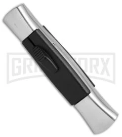 AKC 077 Concord Polish/Black OTF Automatic Knife - Flat Black Plain -Kershaw Shop AKC 077 Concord Polish Black flat black plain BP 22707 er spine large