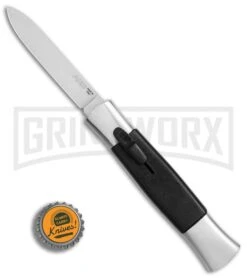 AKC 077 Concord Polish/Black OTF Automatic Knife - Flat Satin Plain -Kershaw Shop AKC 077 Concord Polish Black flat satin plain BP 25754 er bottlecap large