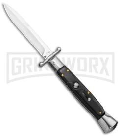 AKC 10" Italian Stiletto Swinguard Sim Horn Automatic Knife - Bayonet