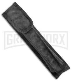 Mago 13" Black D/A Italian Stiletto OTF Knife - Satin Plain Bayo -Kershaw Shop AKC 13in Double Action Italian Stiletto OTF Satin Bayo GX 38120 jr sheath large