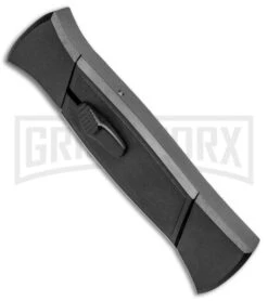 AKC 777 Blackfinger Black OTF Automatic Knife - Dagger Satin Plain -Kershaw Shop AKC 777 Blackfinger Dagger OTF Auto Black Satin BHQ 50807 jr spine large
