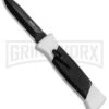 AKC 777 Blackfinger Tactical White/Blk OTF Automatic Knife - Dagger Black Plain -Kershaw Shop AKC 777 Blackfinger Dagger OTF White Black BHQ 82047 jr large