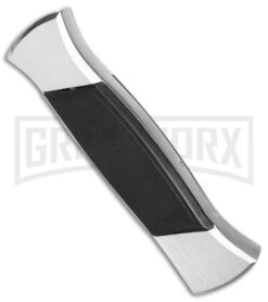 AKC 777 Blackfinger Brushed Aluminum OTF Automatic Knife - Black Tanto -Kershaw Shop AKC 777 Blackfinger OTF Auto Brushed Aluminum Black Black Tanto BHQ 153398 jr side large