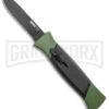 AKC 777 Blackfinger Green/Black OTF Automatic Knife - Black Plain -Kershaw Shop AKC 777 Blackfinger OTF Auto Green Black Black Flat BHQ 138920 jr large