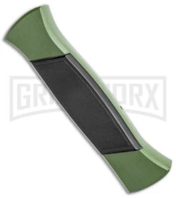 AKC 777 Blackfinger Green/Black OTF Automatic Knife - Black Plain -Kershaw Shop AKC 777 Blackfinger OTF Auto Green Black Black Flat BHQ 138920 jr side large