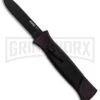 AKC 777 Blackfinger Sim Carbon Fiber OTF Automatic Knife - Black Plain -Kershaw Shop AKC 777 Blackfinger Sim Carbon Fiber Black Flat BHQ 90290 er large