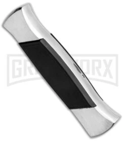 AKC 777 Blackfinger Brushed Aluminum OTF Automatic Knife - SW Tanto -Kershaw Shop AKC 777 Blackfinger Tanto OTF Auto Brushed Aluminum SW BHQ 87412 jr side 2 large
