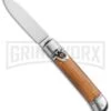 AKC 8" Lever Lock Olive Wood Automatic Knife - Flat Plain -Kershaw Shop AKC 8in LL Italian Auto Olive Wood Polish Flat BHQ 104108 jr large