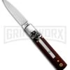 AKC 6" Mini Classic Lever Lock Cocobolo Automatic Knife - Satin Plain -Kershaw Shop AKC Classic Leverlock Cocobolo BHQ 50891 ns large